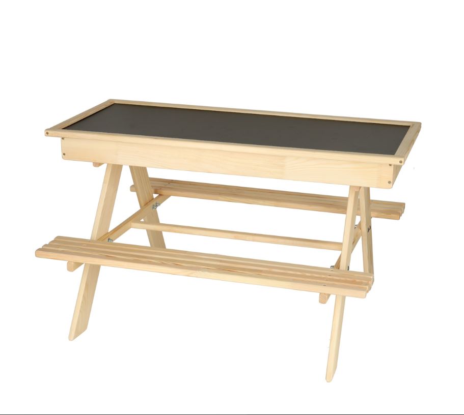 Aiakomplekt lastele laud+2 pinki liivakast