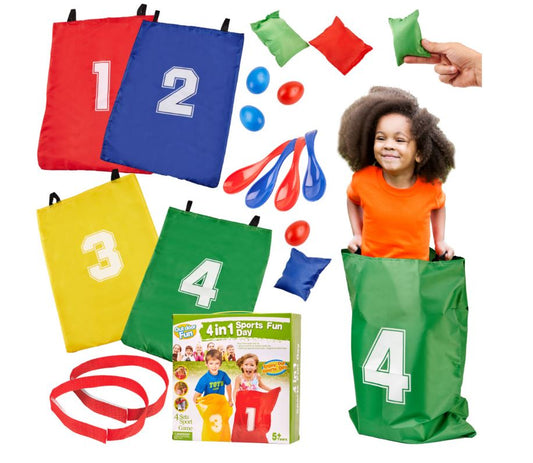 Spordikomplekt 4in1 kotid munad lusikad
