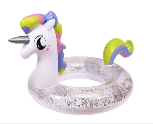 Ujumisrõngas glitter poni 70x70cm